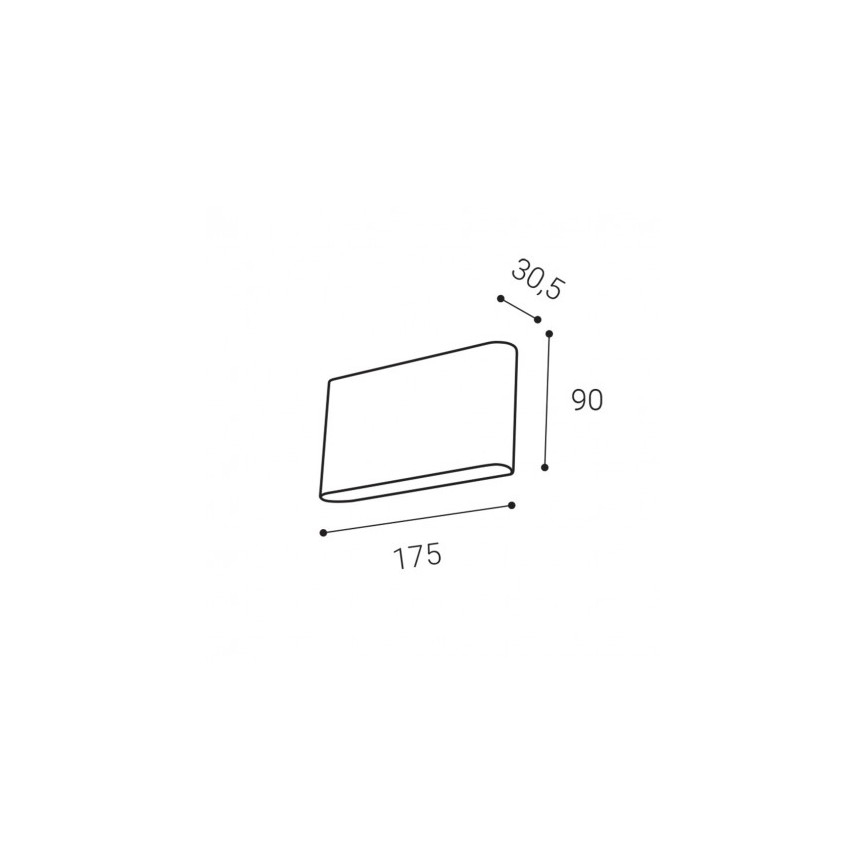 LED2 - Φωτιστικό LED εξωτερικού τοίχου FLAT 2xLED/5W/230V IP65