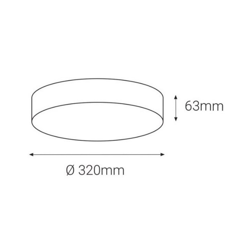 LED2 - Φωτιστικό οροφής LED εξωτερικού χώρου με αισθητήρα DRUM LED/21W/230V IP65 3000K/4000K/6500K