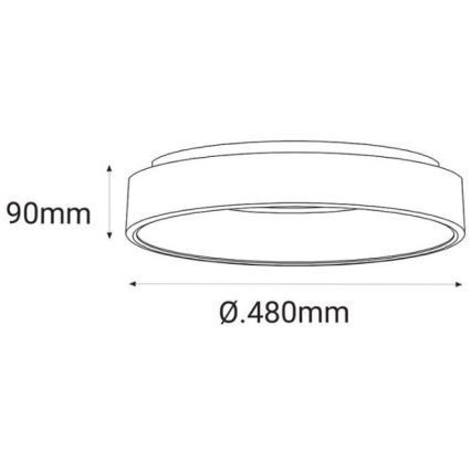 LED2 - Φωτιστικό οροφής LED BELLA LED/40W/230V  3000/4000 K λευκό
