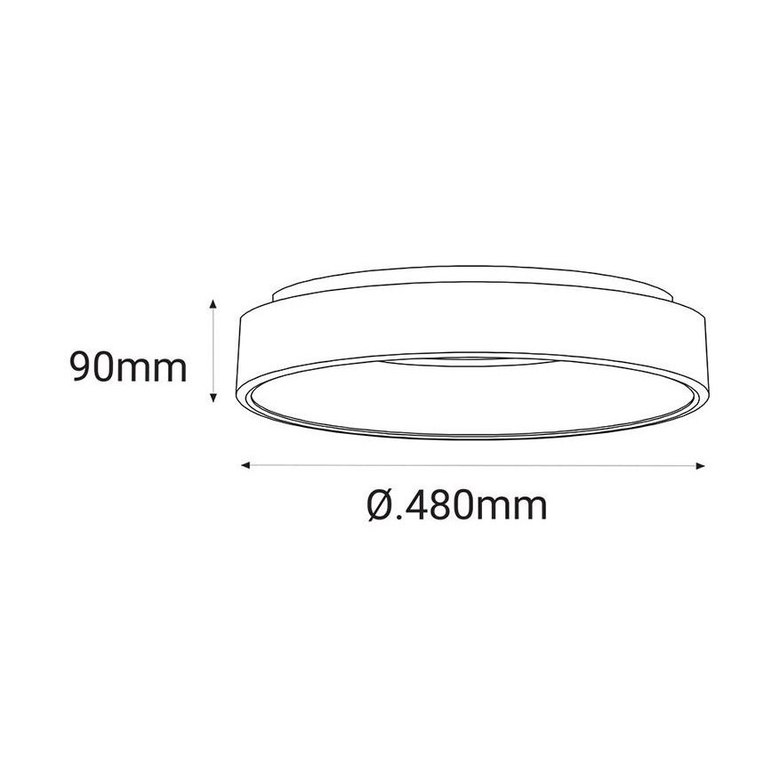 LED2 - Φωτιστικό οροφής LED BELLA LED/40W/230V  3000/4000 K μαύρο