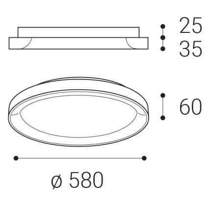 LED2 - Φωτιστικό οροφής LED BELLA LED/48W/230V 3000K/4000K μαύρο