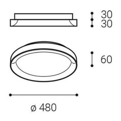 LED2 - Φωτιστικό οροφής LED BELLA SLIM LED/38W/230V  3000/4000 K λευκό