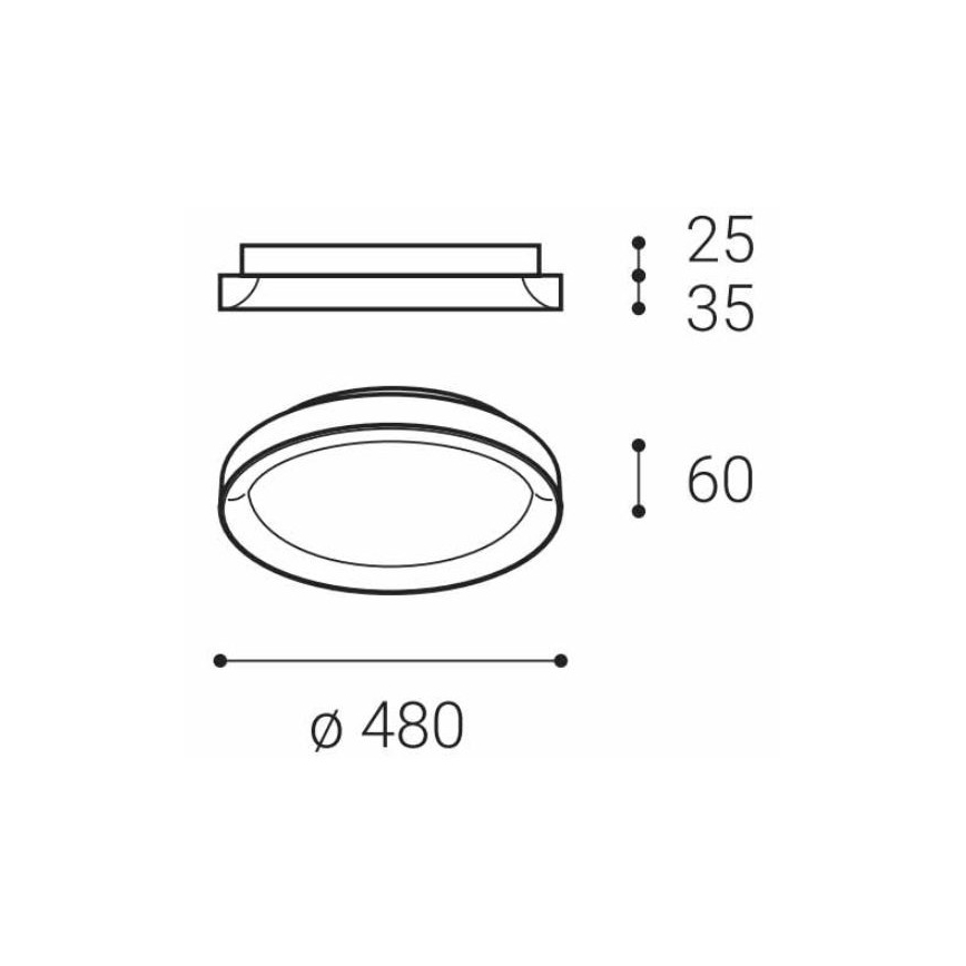 LED2 - Φωτιστικό οροφής LED BELLA SLIM LED/38W/230V  3000/4000 K μαύρο