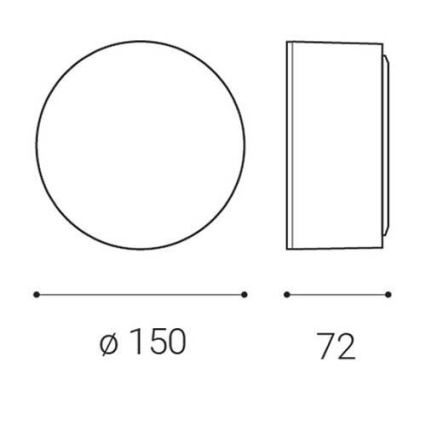 LED2 - Φωτιστικό οροφής LED BUTTON LED/12W/230V CRI 90 λευκό