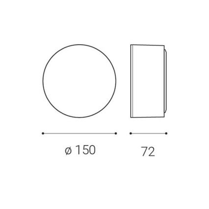 LED2 - Φωτιστικό οροφής LED BUTTON LED/12W/230V CRI 90 μαύρο