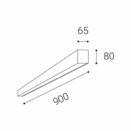 LED2 - Φωτιστικό οροφής LED LINO LED/24W/230V 3000K/3500K/4000K μαύρο 90 cm