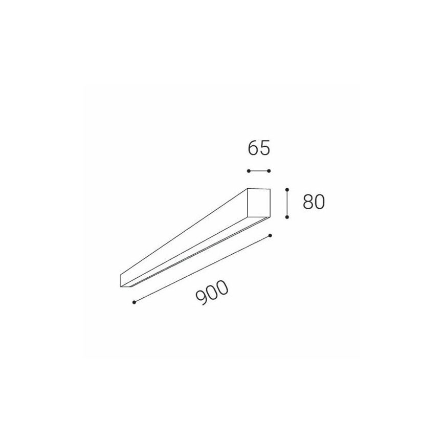 LED2 - Φωτιστικό οροφής LED LINO LED/24W/230V 3000K/3500K/4000K μαύρο 90 cm