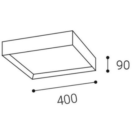 LED2 - Φωτιστικό οροφής LED MILO LED/30W/230V  λευκό 3000/4000 K