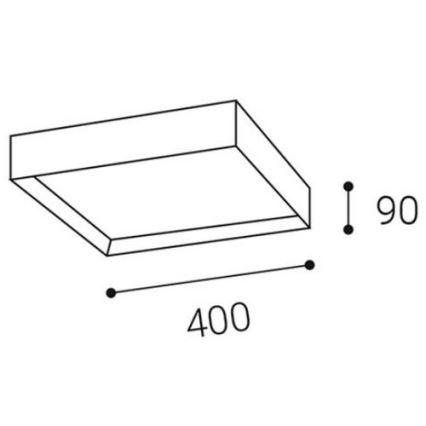 LED2 - Φωτιστικό οροφής LED MILO LED/30W/230V  μαύρο 3000/4000K