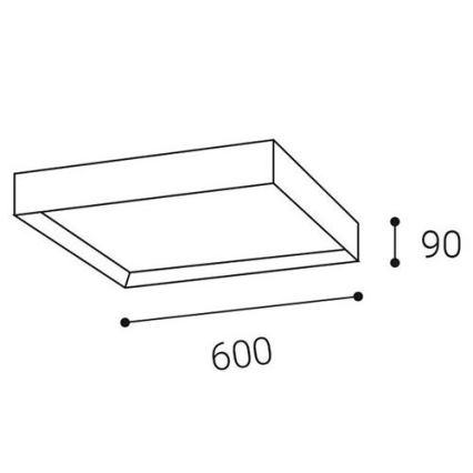 LED2 - Φωτιστικό οροφής LED MILO LED/60W/230V  3000/4000 K