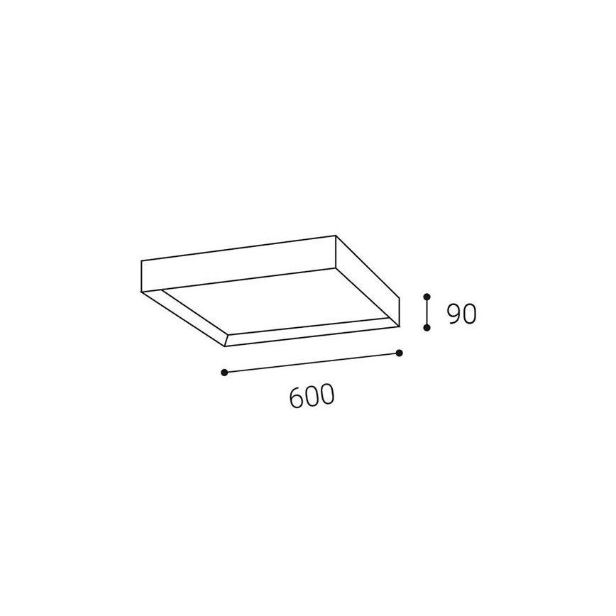 LED2 - Φωτιστικό οροφής LED MILO LED/60W/230V  3000/4000 K