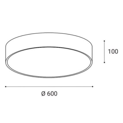 LED2 - Φωτιστικό οροφής LED MONO LED/60W/230V  3000/4000 K μαύρο