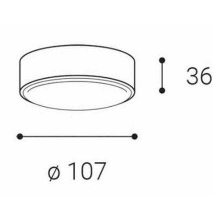 LED2 - Φωτιστικό οροφής LED  ROLO LED/6W/230V IP65 ανθρακί