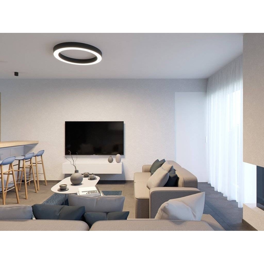 LED2 - Φωτιστικό οροφής LED SATURN LED/80W/230V 3000K/4000K μαύρο