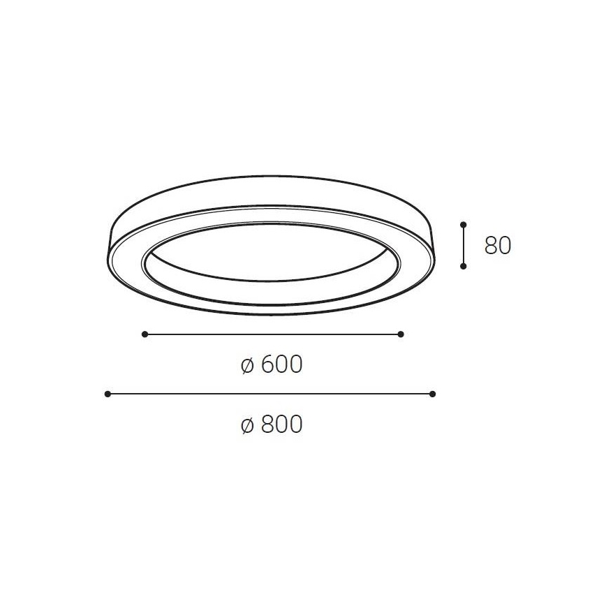 LED2 - Φωτιστικό οροφής LED SATURN LED/80W/230V 3000K/4000K μαύρο