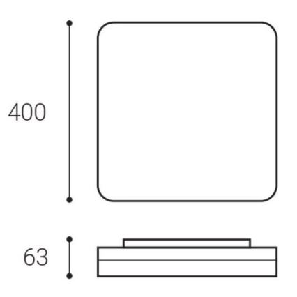 LED2 - Φωτιστικό οροφής LED SQUARE II LED/30W/230V 3000/4000/5700K IP54