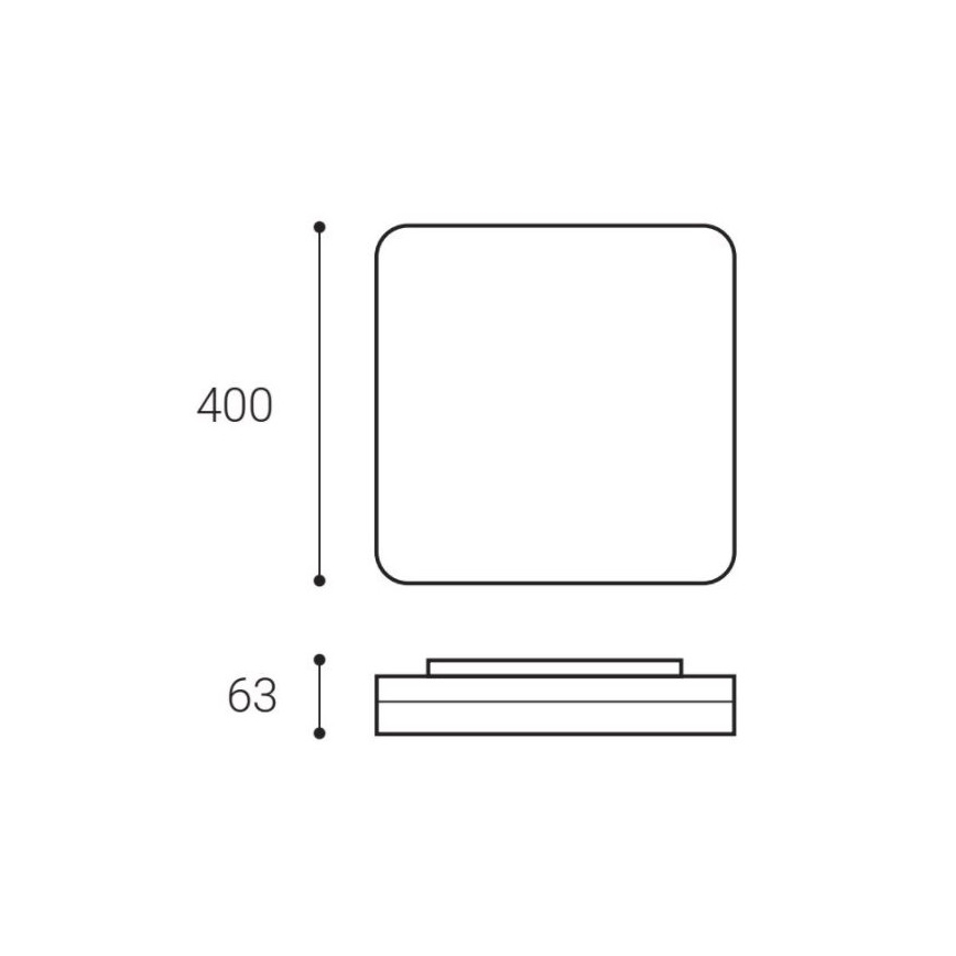 LED2 - Φωτιστικό οροφής LED SQUARE II LED/30W/230V 3000/4000/5700K IP54