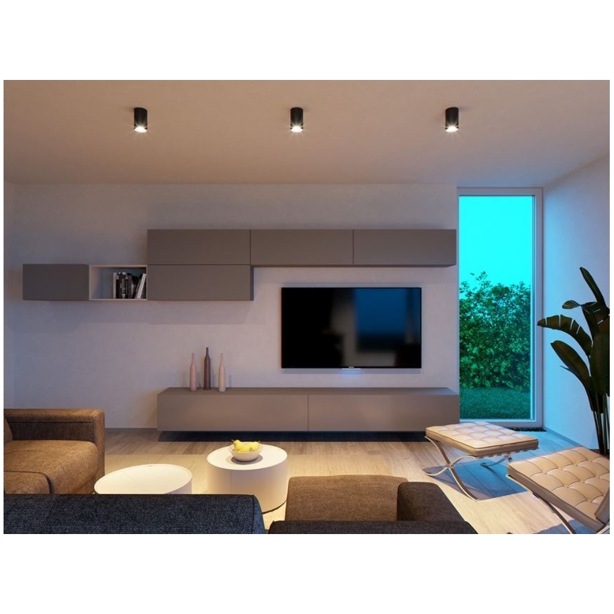 LED2 - Φωτιστικό οροφής LED TUBUS  LED/9W/230V μαύρο