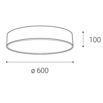 LED2 - Φωτιστικό οροφής MONO LED/60W/230V 3000/4000K  λευκό