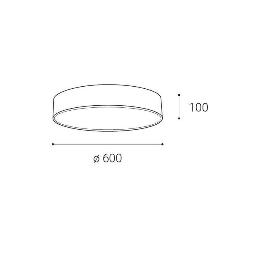 LED2 - Φωτιστικό οροφής MONO LED/60W/230V 3000/4000K  λευκό