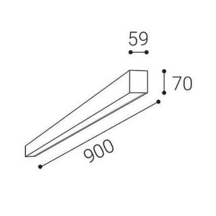 LED2 - Φωτιστικό οροφής NOLI LED 30W/230V 3000/3500/4000K 90 cm λευκό