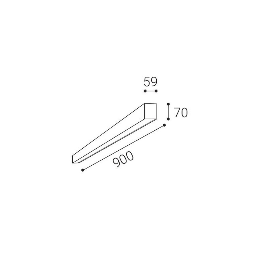 LED2 - Φωτιστικό οροφής NOLI LED 30W/230V 3000/3500/4000K 90 cm λευκό