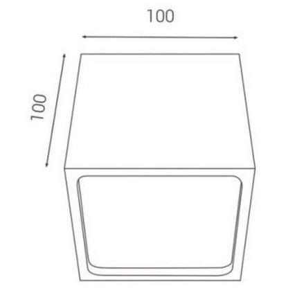 LED2 -Φωτιστικό οροφής εξωτερικού χώρου LED CUBE LED/12W/230V ανθρακί IP54