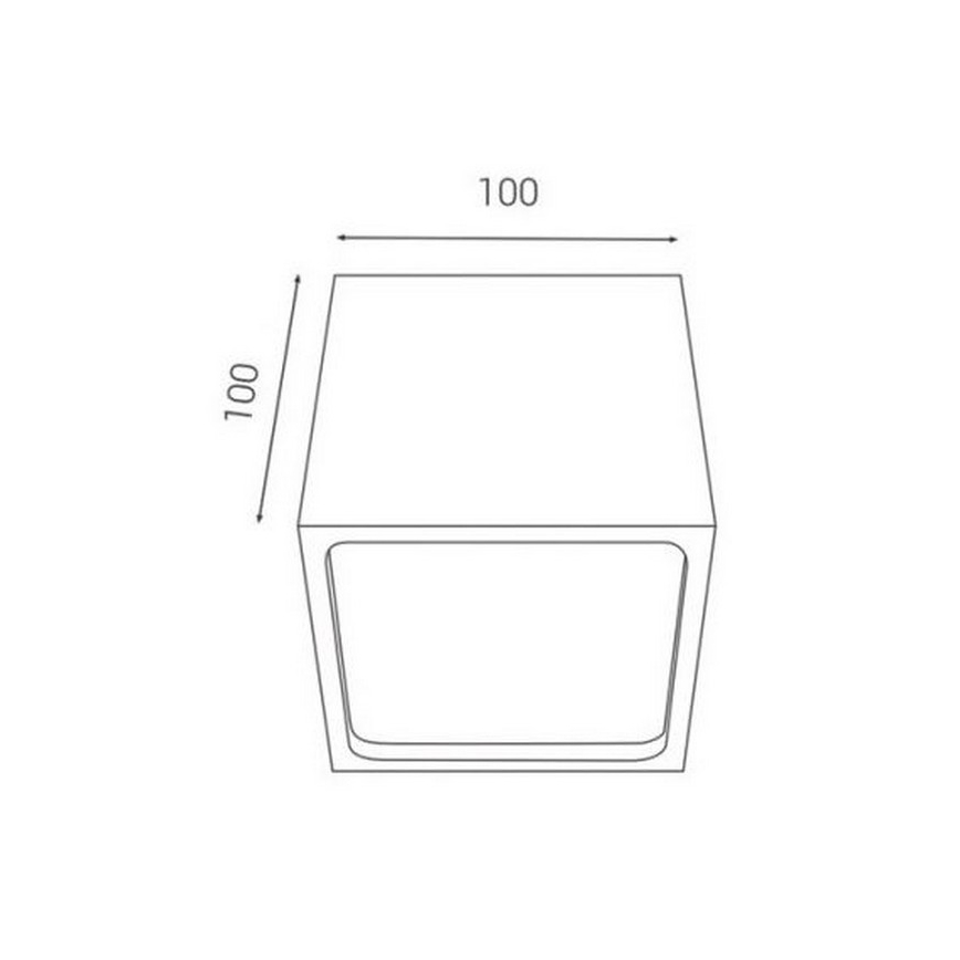 LED2 -Φωτιστικό οροφής εξωτερικού χώρου LED CUBE LED/12W/230V ανθρακί IP54