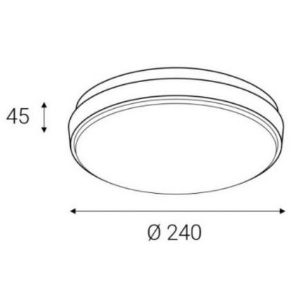 LED2 - Φωτιστικό οροφής εξωτερικού χώρου LED LUNA LED/25W/230V  IP54 στρογγυλό
