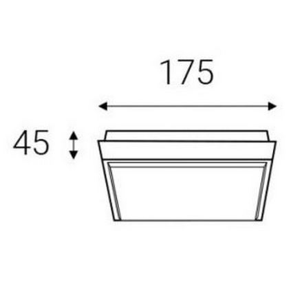 LED2 -  Φωτιστικό οροφής εξωτερικού χώρου LED QUADO LED/10W/230V ανθρακί IP54