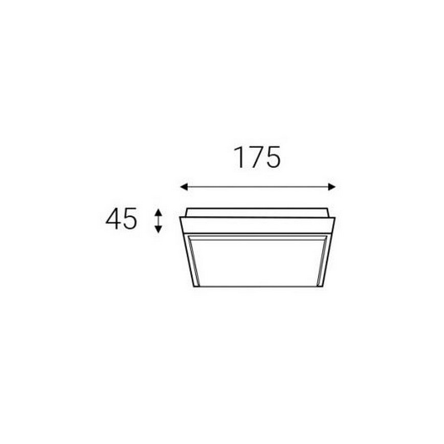 LED2 -  Φωτιστικό οροφής εξωτερικού χώρου LED QUADO LED/10W/230V ανθρακί IP54