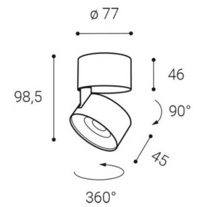 LED2 - Φωτιστικό σποτ LED KLIP ON LED/11W/230V λευκό