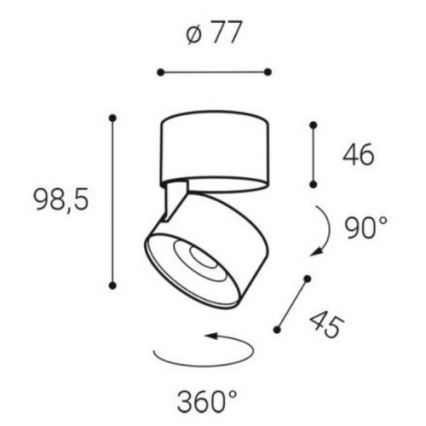 LED2 - Φωτιστικό σποτ LED KLIP ON LED/11W/230V μαύρο