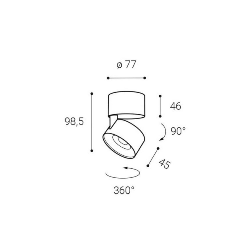 LED2 - Φωτιστικό σποτ LED KLIP ON LED/11W/230V μαύρο