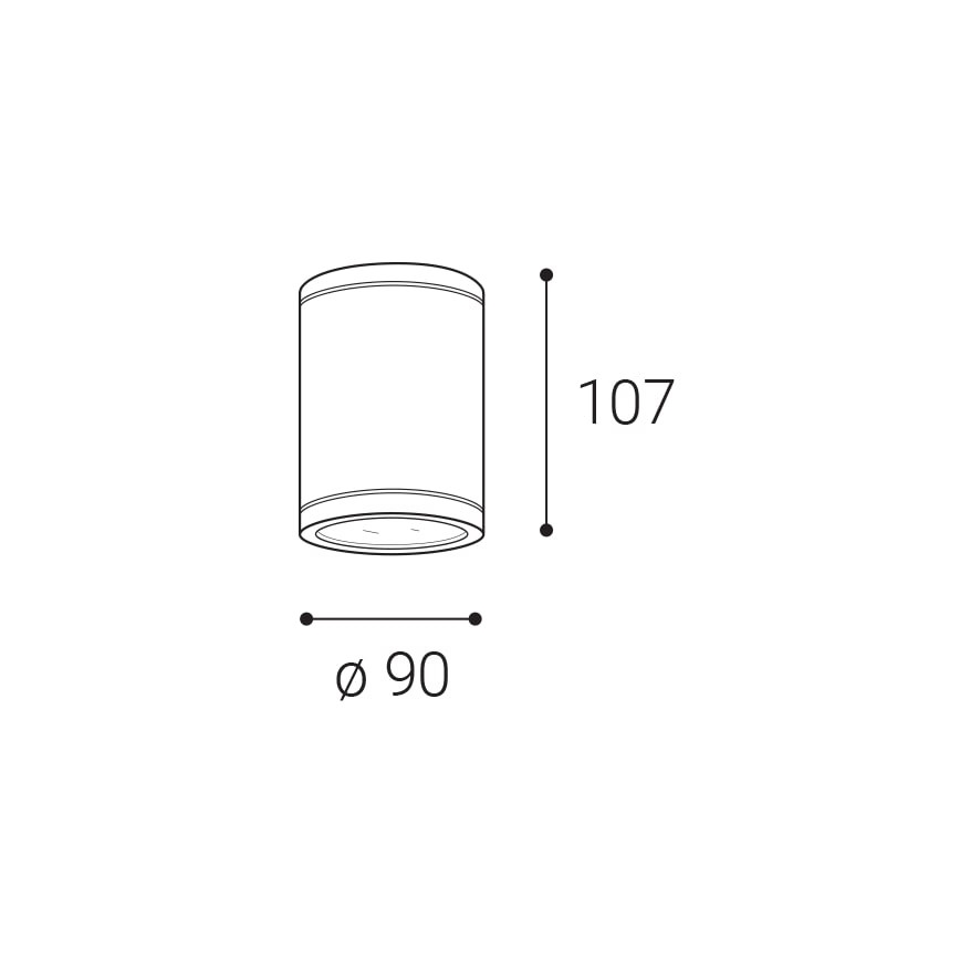 LED2-Φωτιστικό σποτ εξωτερικού χώρου LED TUBO LED/10W/230V IP65 3000K/4000K/5700K μαύρο