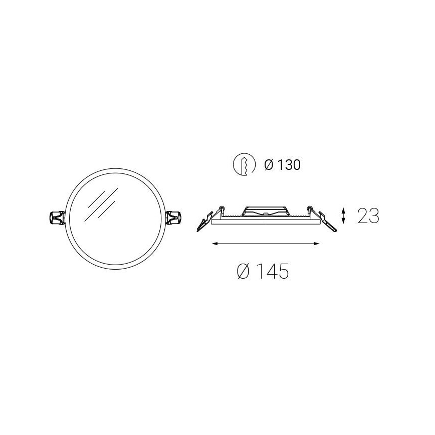 LED2 - Χωνευτό Φωτιστικό μπάνιου LED SLIM LED/10W/230V IP43 CRI 90