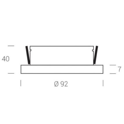 LED2 - Χωνευτό φωτιστικό σποτ LED STATIC  LED/7W/230V IP44