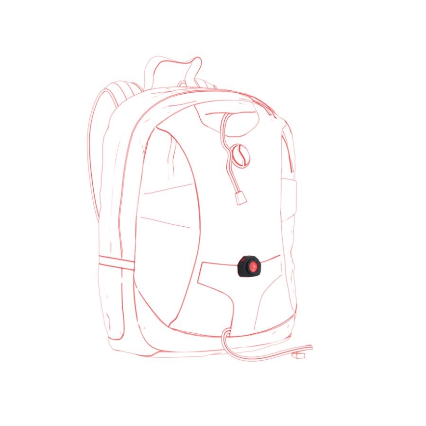 Ledlenser CU2R - Φωτιστικό σήμανσης LED, 280 mAh, μαύρο