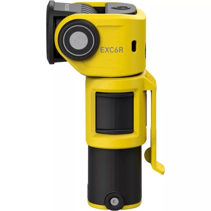Ledlenser EXC6R - Ρυθμιζόμενος επαναφορτιζόμενος φακός LED με βάση φόρτισης LED/1900 mAh IP68 300 lm 10 h κίτρινος