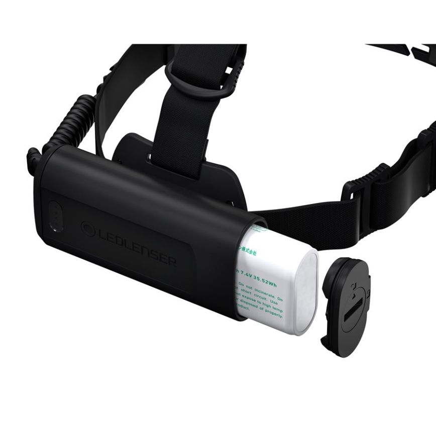 Ledlenser H19R CORE - Φακός κεφαλής LED με ρύθμιση φωτεινότητας, επαναφορτιζόμενος, 4800 mAh, IP67, 3500 lm, 20 h, μαύρο