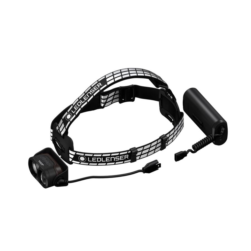 Ledlenser H19R SIGNATURE - Ρυθμιζόμενος επαναφορτιζόμενος φακός κεφαλής LED, 4800 mAh, IP68, 4000 lm, 20 h, Μαύρος