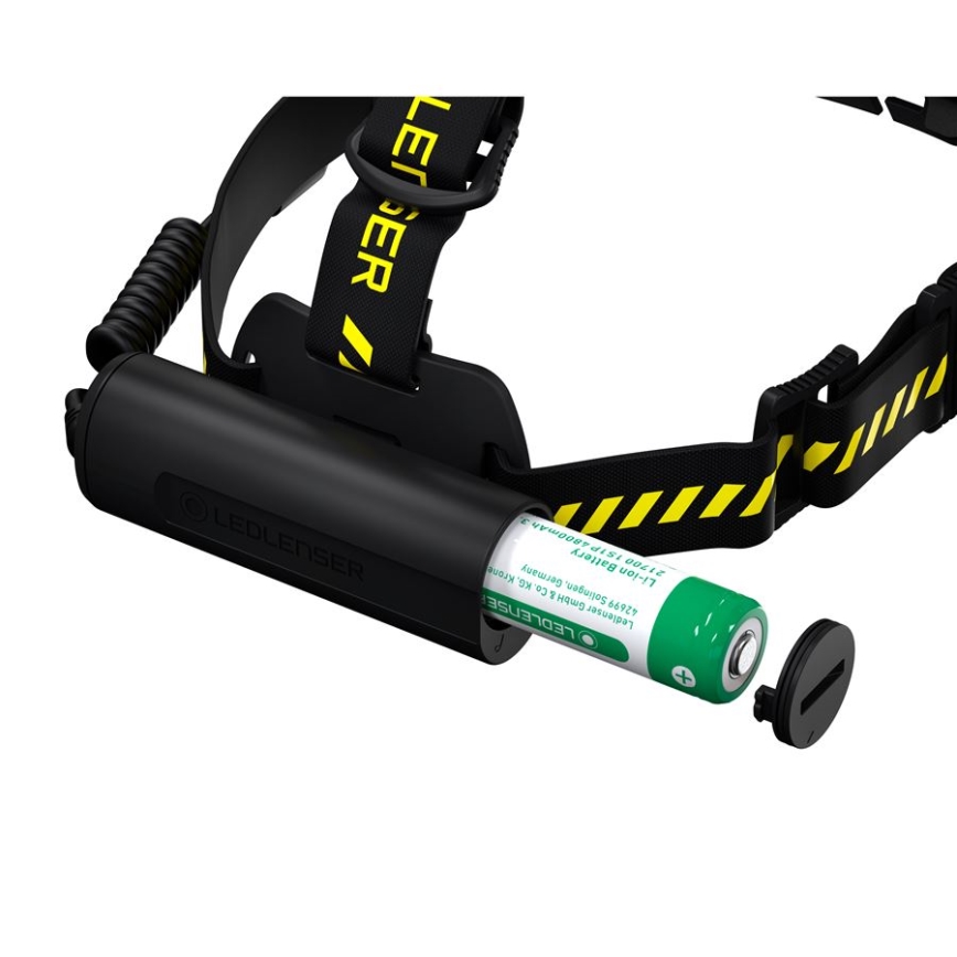 Ledlenser H7R WORK - LED Φακός κεφαλής με ρυθμιζόμενη φωτεινότητα, επαναφορτιζόμενος, LED/4800 mAh, IP67, 1000 lm, 60 h, μαύρος
