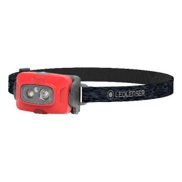 Ledlenser HF4R Core - LED Επαναφορτιζόμενος φακός κεφαλής με ρύθμιση φωτεινότητας LED/1000 mAh IP68 500 lm 35 h κόκκινο