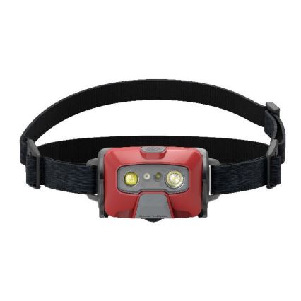 Ledlenser HF6R Core - Ρυθμιζόμενος επαναφορτιζόμενος φακός κεφαλής LED, 2000 mAh, IP68, 800 lm, έως 60 ώρες λειτουργίας, κόκκινο