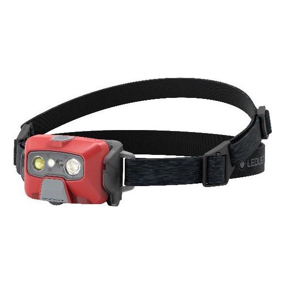 Ledlenser HF6R Core - Ρυθμιζόμενος επαναφορτιζόμενος φακός κεφαλής LED, 2000 mAh, IP68, 800 lm, έως 60 ώρες λειτουργίας, κόκκινο