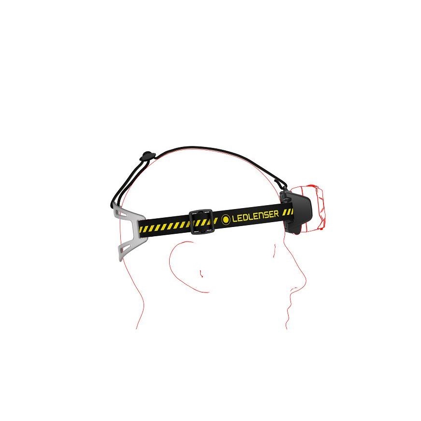 Ledlenser HF8R Work - Επαναφορτιζόμενος ρυθμιζόμενος LED φακός κεφαλής LED/3700 mAh IP68 1600 lm 90 h μαύρος