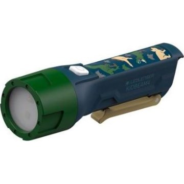 Ledlenser KIDBEAM4 DINO - φακός LED για παιδιά με ρυθμιζόμενη φωτεινότητα, τροφοδοσία 2xAAA, IP44, πράσινος