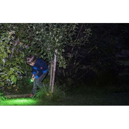 Ledlenser KIDBEAM4 DINO - φακός LED για παιδιά με ρυθμιζόμενη φωτεινότητα, τροφοδοσία 2xAAA, IP44, πράσινος