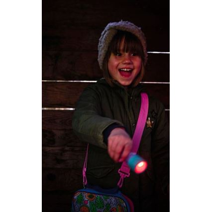 Ledlenser KIDBEAM4 RAINBOW - LED παιδικός φακός με ρυθμιζόμενη φωτεινότητα, LED/2xAAA, IP44, μωβ