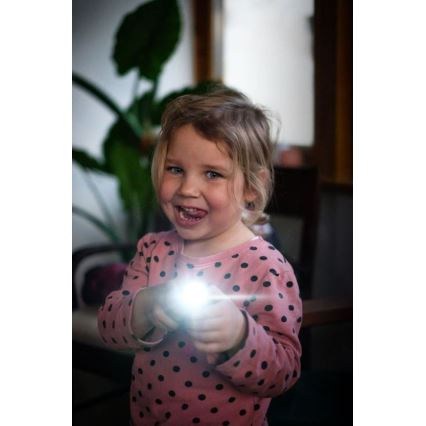 Ledlenser KIDBEAM4 RAINBOW - LED παιδικός φακός με ρυθμιζόμενη φωτεινότητα, LED/2xAAA, IP44, μωβ